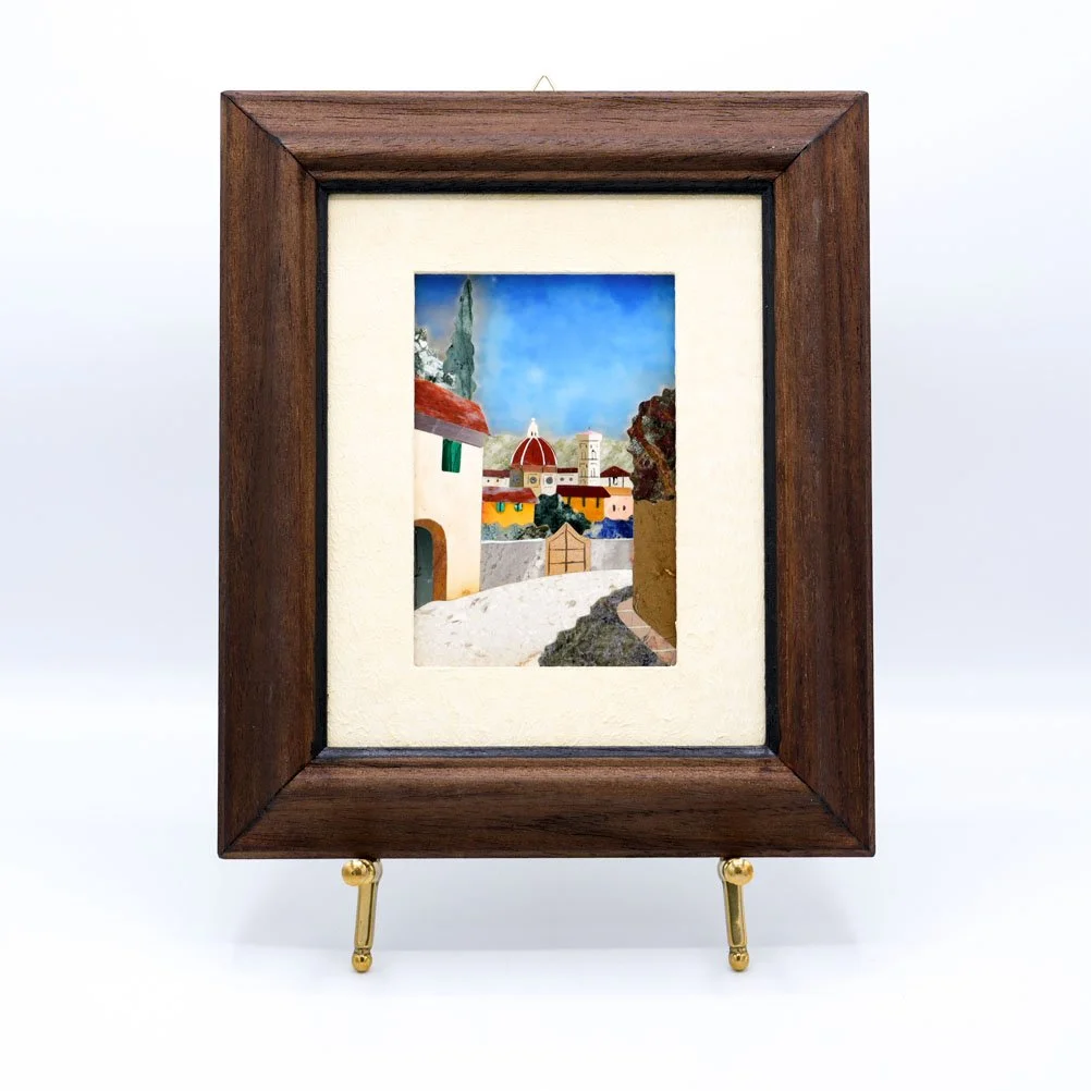 【1/9まで限界値下げ】　大理石　イタリア　アート pitti mosaici Pietra Dura of Square with a Obelysk — Pitti Mosaici